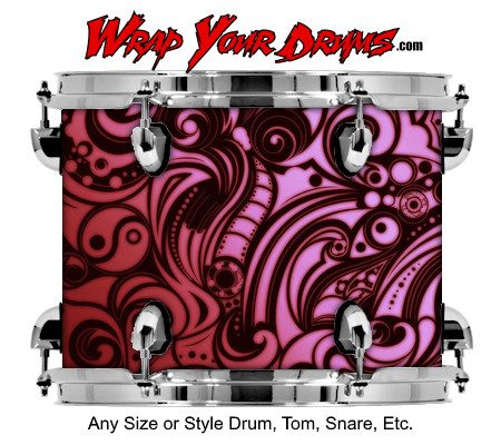 Buy Drum Wrap Abstractone Red Drum Wrap