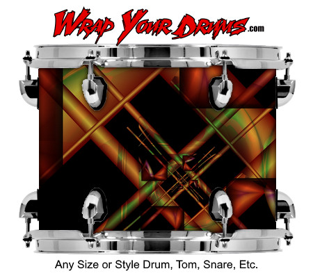 Buy Drum Wrap Abstractthree Bold Drum Wrap