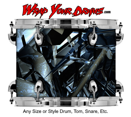 Buy Drum Wrap Abstractthree Shatter Drum Wrap