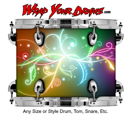 Buy Drum Wrap Abstracttwo Floral Drum Wrap