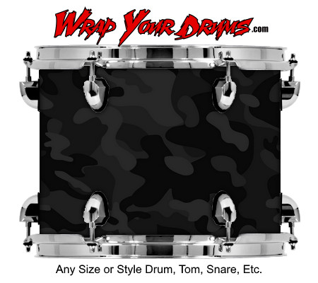 Buy Drum Wrap Camo Black 1 Drum Wrap