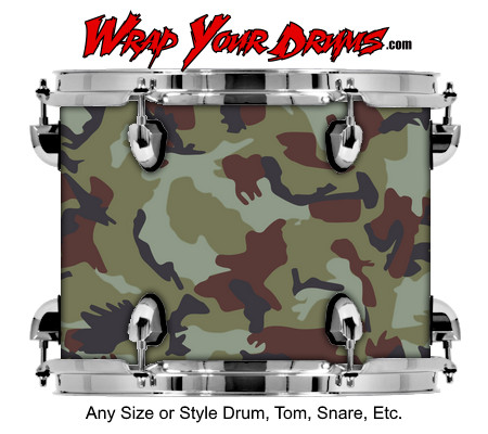 Buy Drum Wrap Camo Brown 4 Drum Wrap