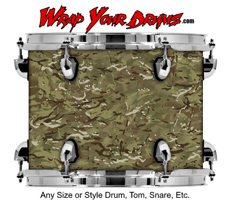 Buy Drum Wrap Camo Brown 9 Drum Wrap