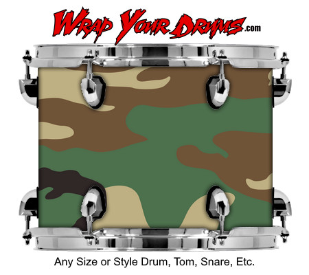 Buy Drum Wrap Camo Green 1 Drum Wrap