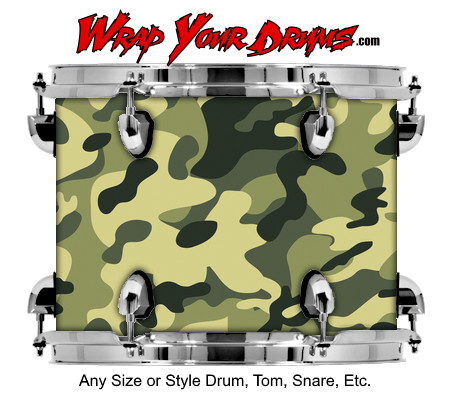 Buy Drum Wrap Camo Green 11 Drum Wrap