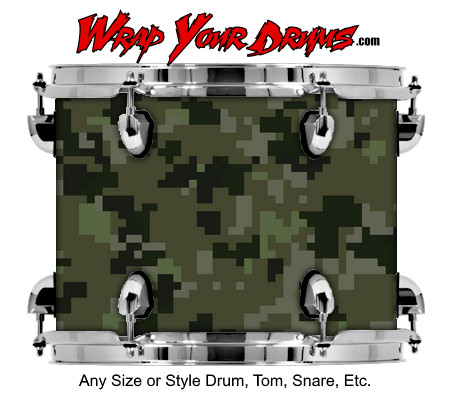 Buy Drum Wrap Camo Green 15 Drum Wrap