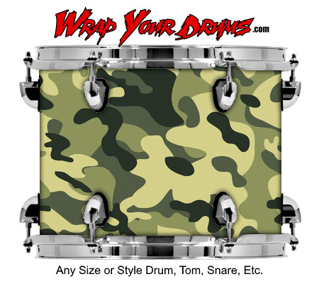 Buy Drum Wrap Camo Green 17 Drum Wrap