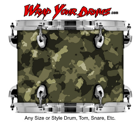 Buy Drum Wrap Camo Green 2 Drum Wrap