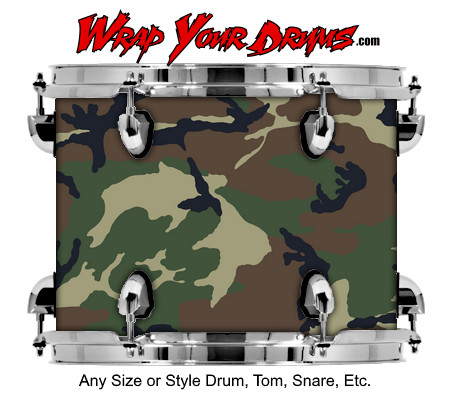 Buy Drum Wrap Camo Green 20 Drum Wrap