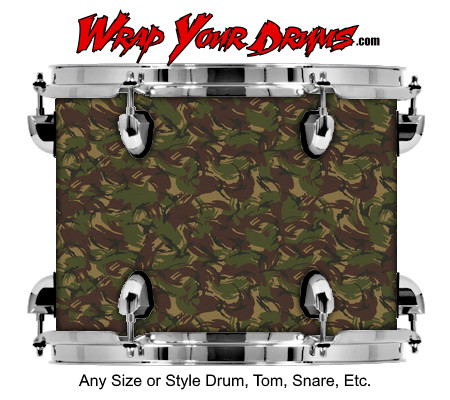 Buy Drum Wrap Camo Green 21 Drum Wrap