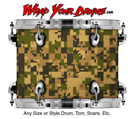 Buy Drum Wrap Camo Green 23 Drum Wrap