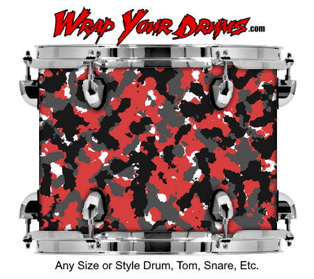 Buy Drum Wrap Camo Red 2 Drum Wrap