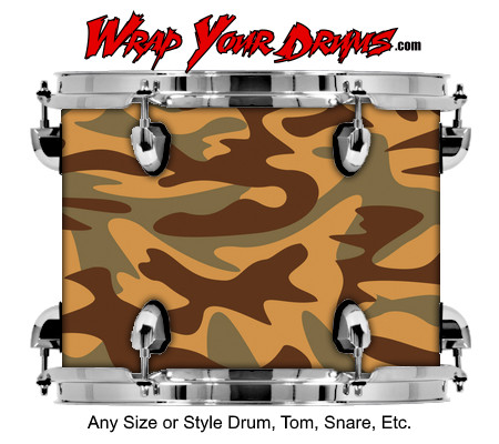 Buy Drum Wrap Camo Tan 3 Drum Wrap