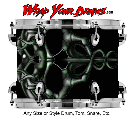 Buy Drum Wrap Biomechanical Skull Drum Wrap