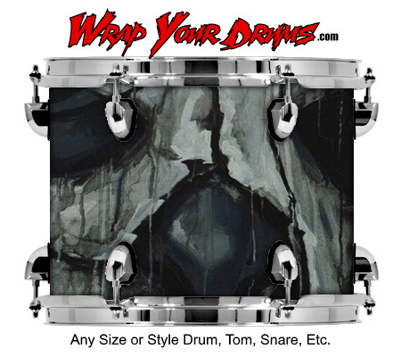 Buy Drum Wrap Dark Shadows Skull Drum Wrap