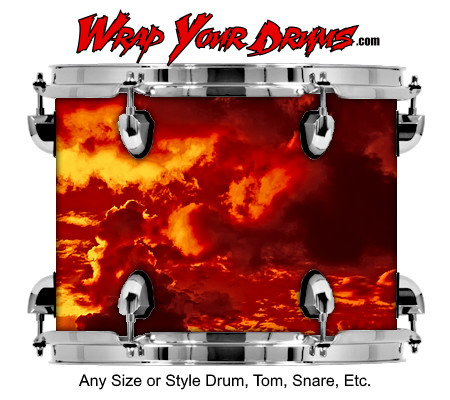 Buy Drum Wrap Evil Hell Sunset Drum Wrap