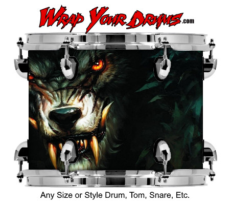 Buy Drum Wrap Evil Wolf Drum Wrap