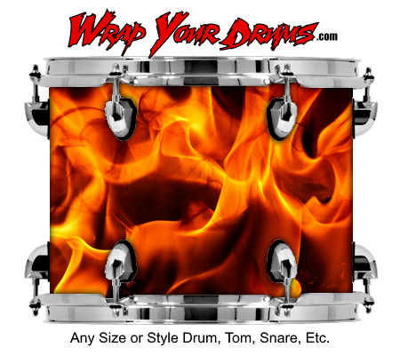 Buy Drum Wrap Fire Combust Drum Wrap