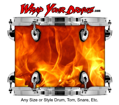 Buy Drum Wrap Fire Embers Drum Wrap