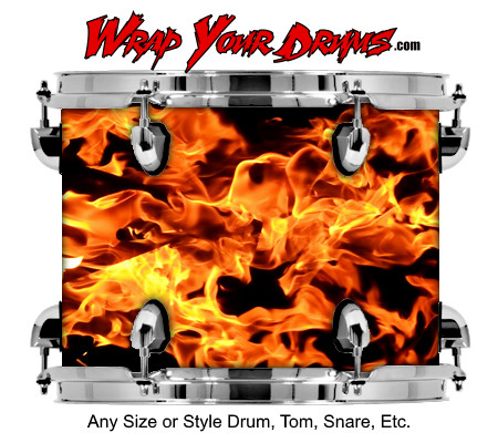 Buy Drum Wrap Fire Erupt Drum Wrap