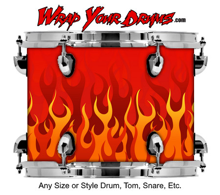 Buy Drum Wrap Fire Graphic Drum Wrap