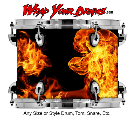 Buy Drum Wrap Fire Puff Drum Wrap