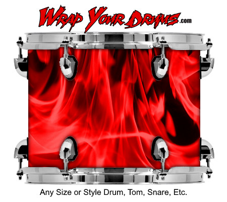Buy Drum Wrap Fire Red Drum Wrap
