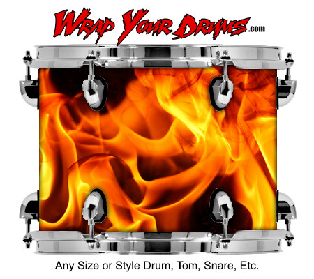 Buy Drum Wrap Fire Shine Drum Wrap