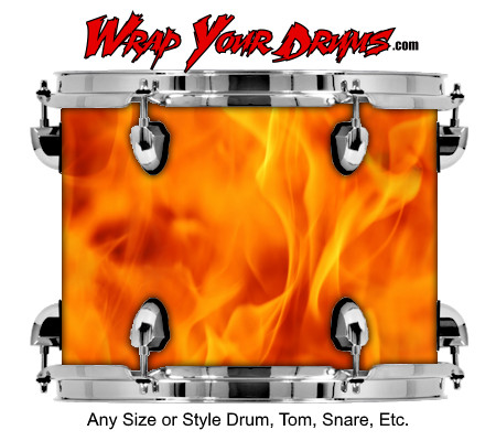 Buy Drum Wrap Fire Solid Drum Wrap