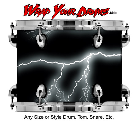 Buy Drum Wrap Lightning Dark Drum Wrap