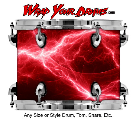 Buy Drum Wrap Lightning Red Drum Wrap