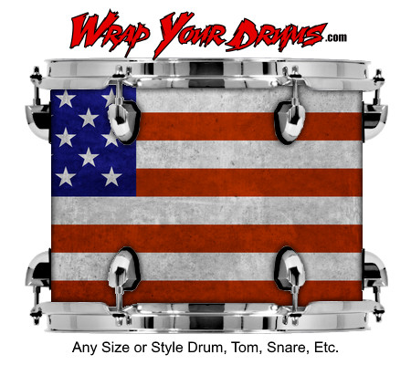 Buy Drum Wrap Flag American Grunge2 Drum Wrap