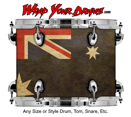 Buy Drum Wrap Flag Australia Drum Wrap