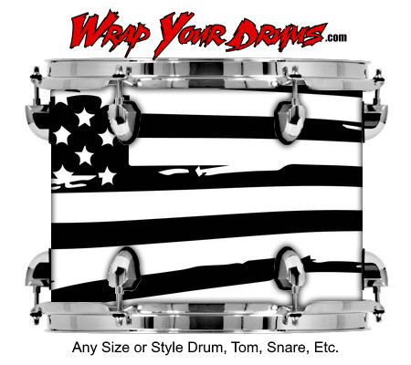 Buy Drum Wrap Flag Black Drum Wrap