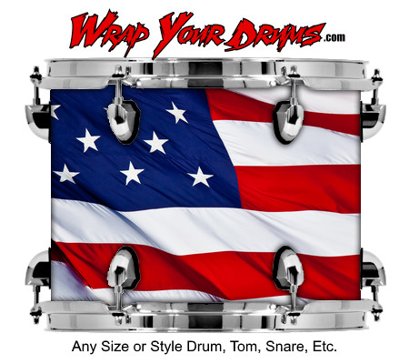 Buy Drum Wrap Flag Bold Drum Wrap