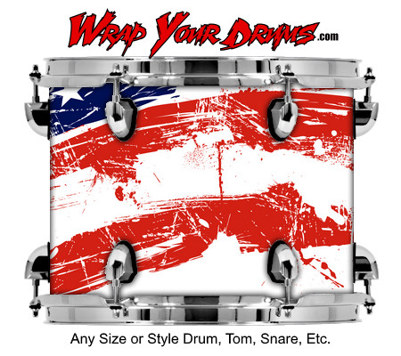 Buy Drum Wrap Flag Brush Drum Wrap