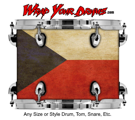 Buy Drum Wrap Flag Czech Drum Wrap