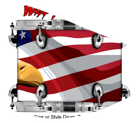 Buy Drum Wrap Flag Eagle Drum Wrap
