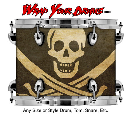 Buy Drum Wrap Flag Pirate Drum Wrap