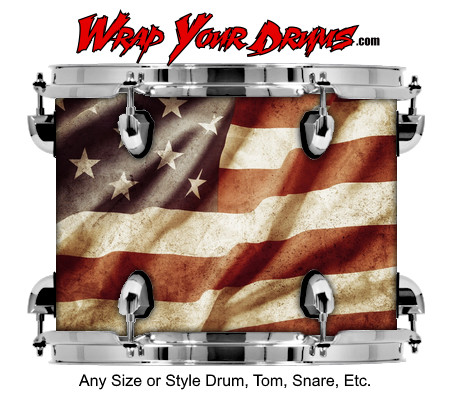 Buy Drum Wrap Flag Rebirth Drum Wrap