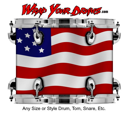 Buy Drum Wrap Flag Rip Drum Wrap