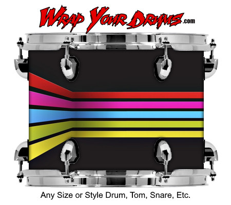 Buy Drum Wrap Geometric Rainbow Drum Wrap