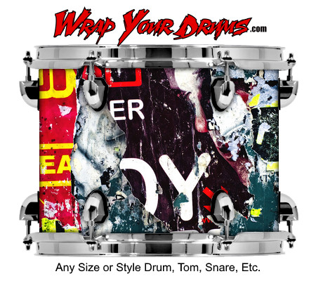 Buy Drum Wrap Graffiti Grunge Drum Wrap