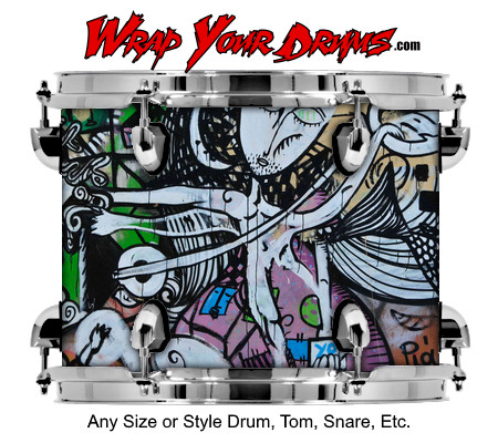 Buy Drum Wrap Graffiti Plaka Drum Wrap