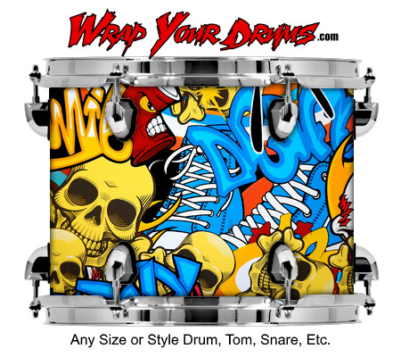 Buy Drum Wrap Graffiti Vector Drum Wrap