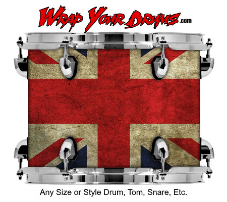 Buy Drum Wrap Grunge British Drum Wrap