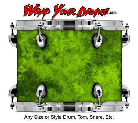 Buy Drum Wrap Grunge Green Drum Wrap