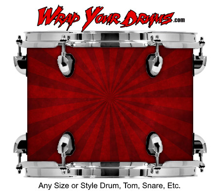 Buy Drum Wrap Grunge Red Burst Drum Wrap