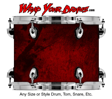 Buy Drum Wrap Grunge Red Drum Wrap