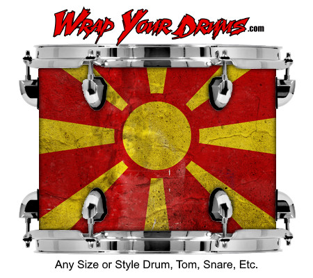Buy Drum Wrap Grunge Sun Drum Wrap